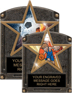 3D Dome Star Legends of Fame Resin Trophies