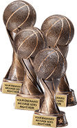 Spiral Basketball Resin Trophies