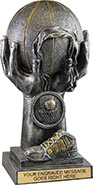 Basketball in Hands Resin Trophies