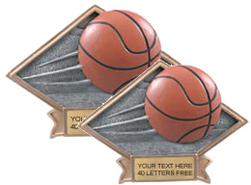 Basketball Dimensional Diamond Resin Trophies