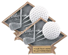 Golf Dimensional Diamond Resin Trophies
