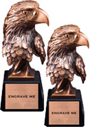 American Eagle Bust Bronze Resin Trophies