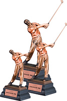 Bronze Painted Golf Resin Trophies