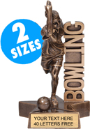 Bowling Billboard Resin Trophies [Female]