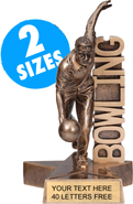 Bowling Billboard Resin Trophies [Male]
