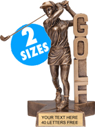 Golf Billboard Resin Trophies [Female]