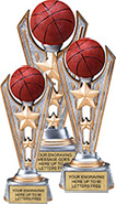 Basketball Triple-Star Victory Resin Trophies