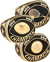 Champion 6 Stone Sport Rings