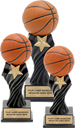 Basketball Twister Resin Trophies