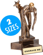 Swimming Superstar Resin Trophies [Male]