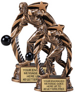 Bowling Male Star Flame Resin Trophies
