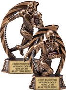 Football Star Flame Resin Trophies