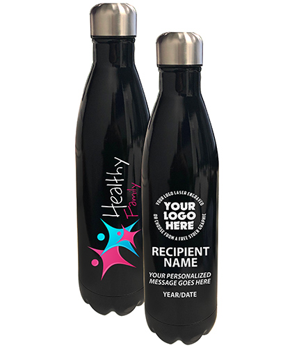 25oz Stainless Steel Cola Shaped Water Bottles - Engraved or Color