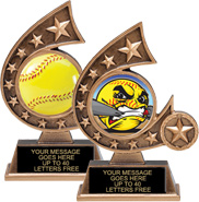 Softball Comet Resin Trophies