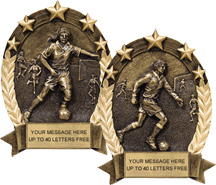 Soccer Gold Star Resin Trophies