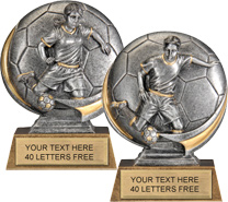 Soccer Round 3D Sport Resin Trophies