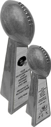 Antique Silver Football Resin Awards