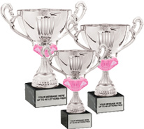 Silver Metal Cups with Pink Diamond