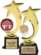 Cheer Shooting Star Trophies on Synthetic Bases