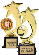 Martial Arts Shooting Star Trophies on Synthetic Bases