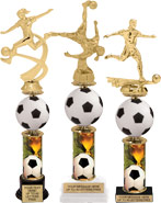 Soccer Squeeze & Spin Riser Trophies