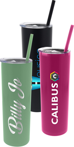 20 oz Skinny Stainless Steel Tumblers - Engraved or Color