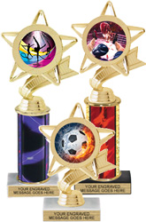 Star & Pennant Color Insert Holder Trophies
