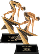 Swimming Star Power Resin Trophies