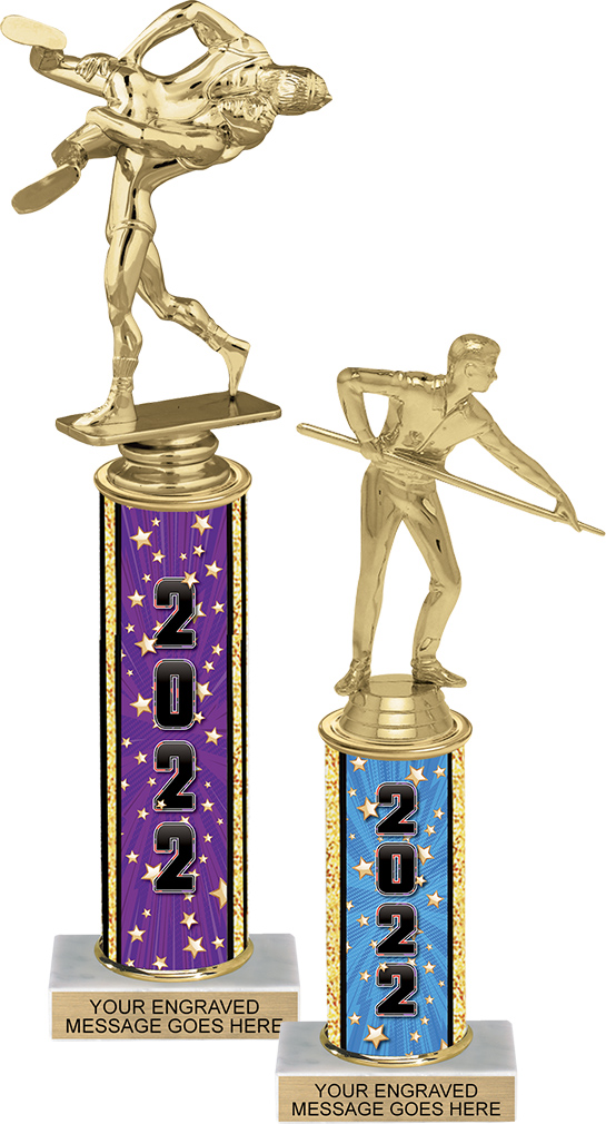 Any Sport 2 Tier 3 Column Tower Trophies American Style Awards FREE Engraving 