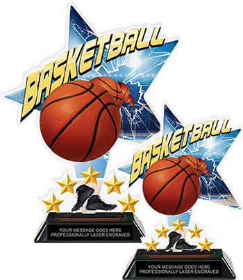 Basketball Shattered Star Colorix Acrylic Trophies