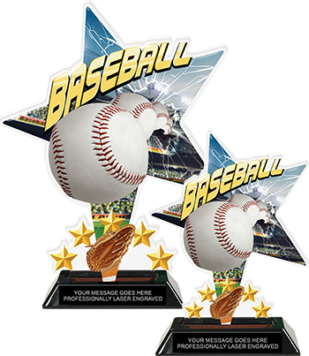 Baseball Shattered Star Colorix Acrylic Trophies