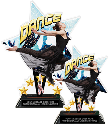 Dance Shattered Star Colorix Acrylic Trophies