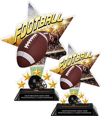 Football Shattered Star Colorix Acrylic Trophies
