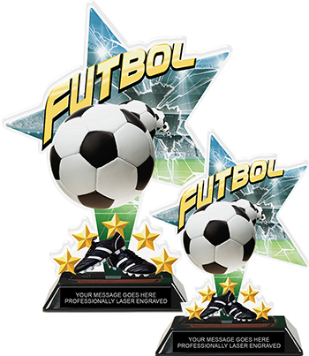 Futbol Shattered Star Colorix Acrylic Trophies