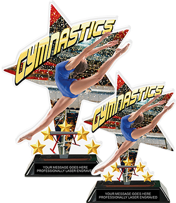 Gymnastics Shattered Star Colorix Acrylic Trophies