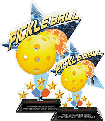 Pickleball Shattered Star Colorix Acrylic Trophies