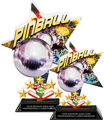 Pinball Shattered Star Colorix Acrylic Trophies
