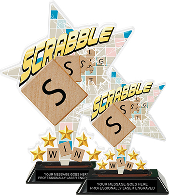 Scrabble Shattered Star Colorix Acrylic Trophies
