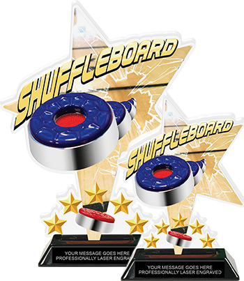 Shuffleboard Shattered Star Colorix Acrylic Trophies