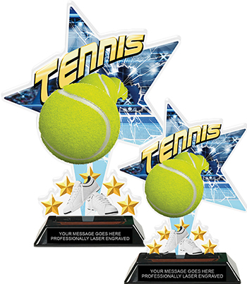 Tennis Shattered Star Colorix Acrylic Trophies