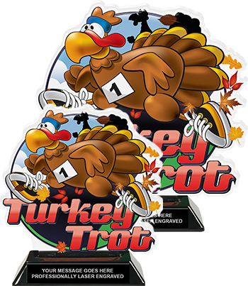 Turkey Trot Colorix-T Acrylic Trophies