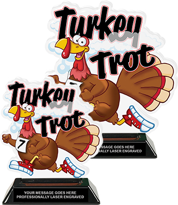 Turkey Trot Cloud Colorix-T Acrylic Trophies