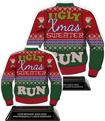 Ugly Sweater Run Colorix-T Acrylic Trophies