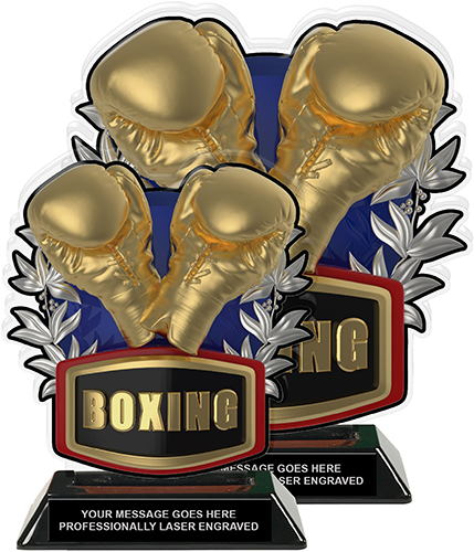 Metallic Boxing Gloves Colorix-T Acrylic Trophies