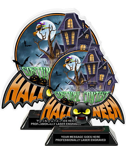 Halloween Bat Costume Contest Colorix-T Acrylic Trophies
