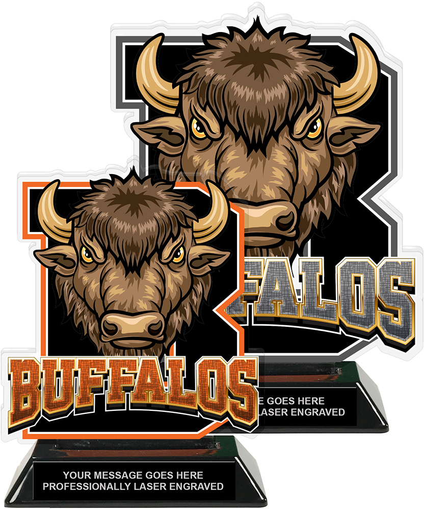Buffalos Mascot Colorix-T Acrylic Trophies