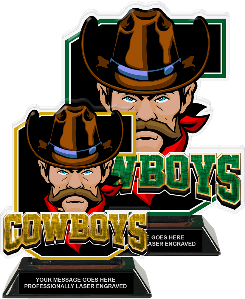 Cowboys Mascot Colorix-T Acrylic Trophies