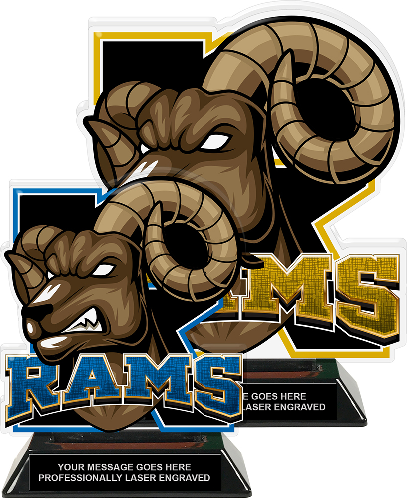 Rams Mascot Colorix-T Acrylic Trophies