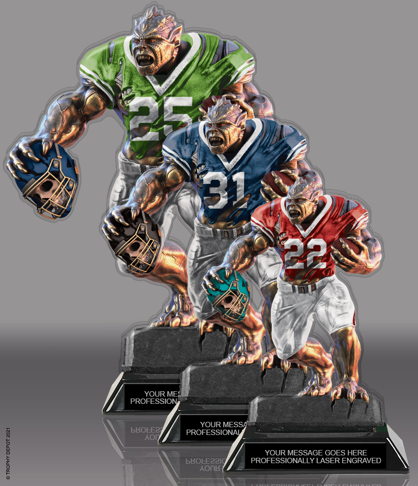Beast Football Choose Your Number Acrylic Trophies