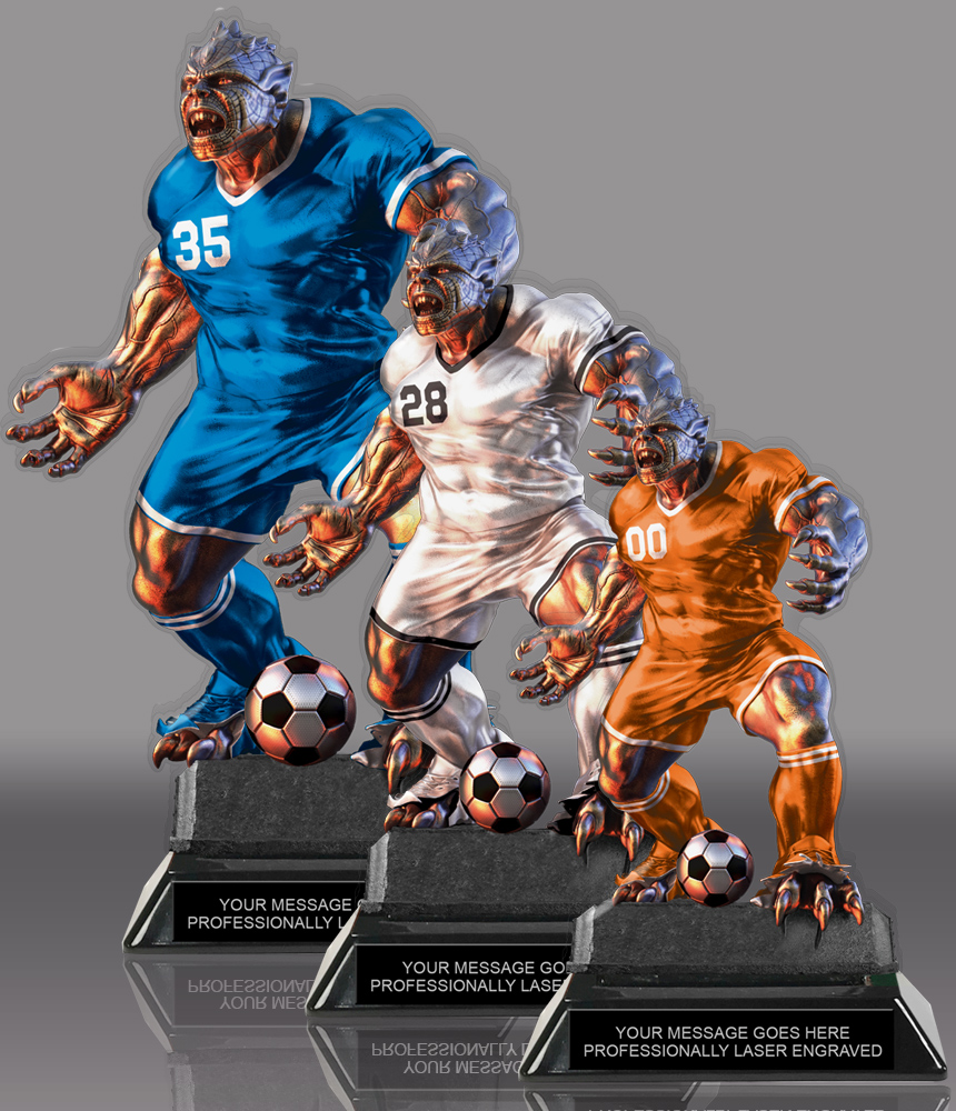 Beast Soccer Choose Your Number Acrylic Trophies